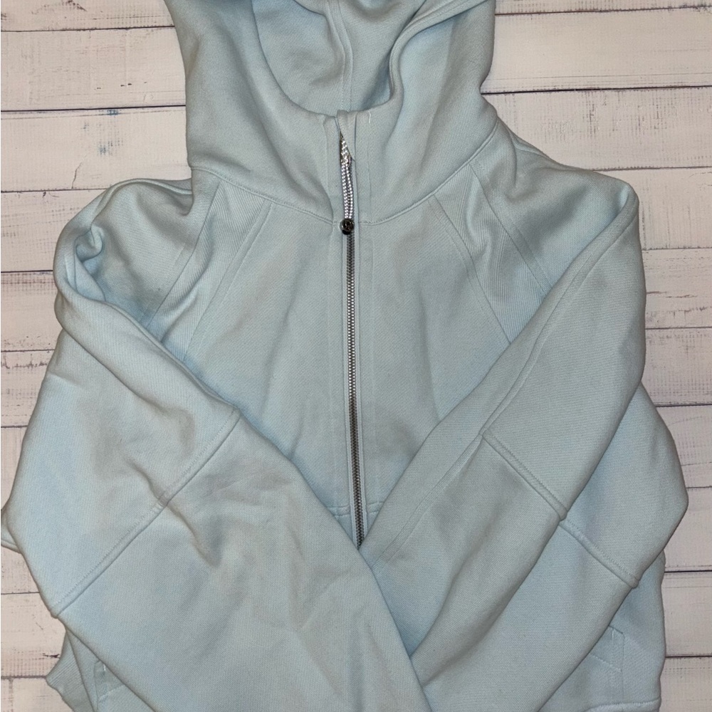 lululemon Light Blue Full-zip Scuba Hoodie